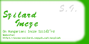 szilard incze business card